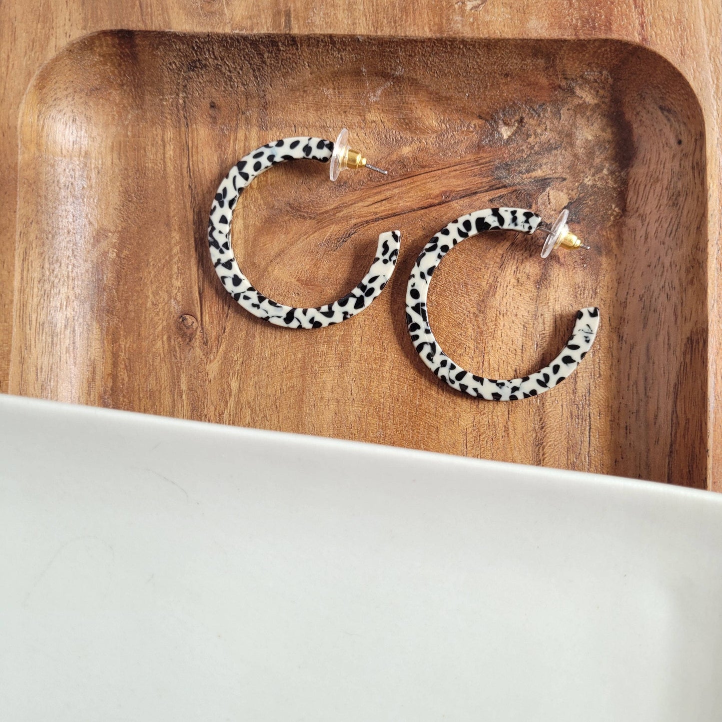 Camy Hoops - Black Dot // Jewelry, Earrings, Fall