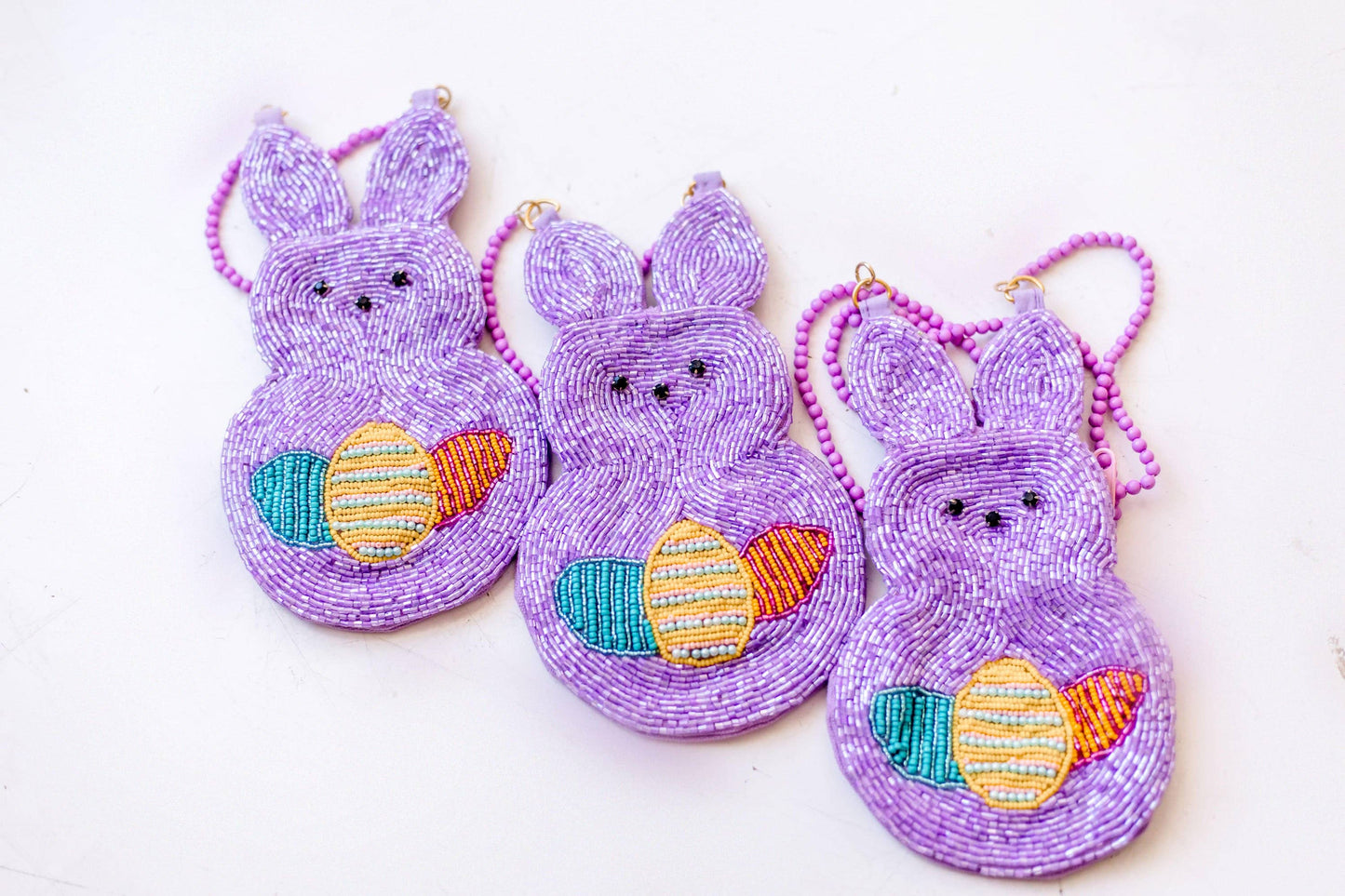 Beaded Purse - Purple Peep