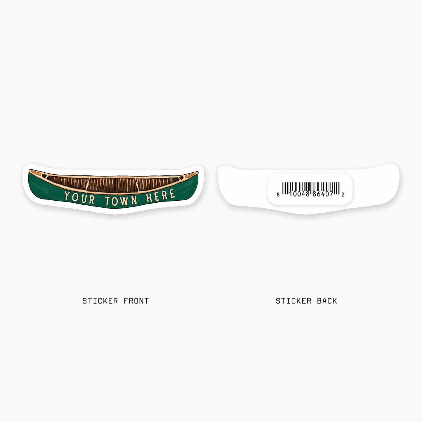 Canoe - 3" Name Drop Sticker