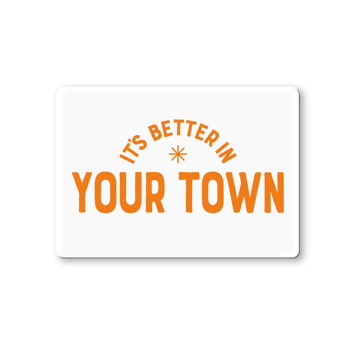Personalized City Magnet, It's Better In, name drop design