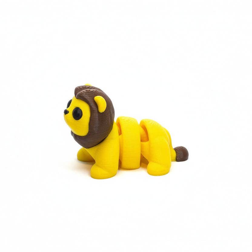 Lion • Mini 3D Printed Articulated Animal • Flexi Animals • Pocket Pets • Pocket Pals • Desk Pets [#50]