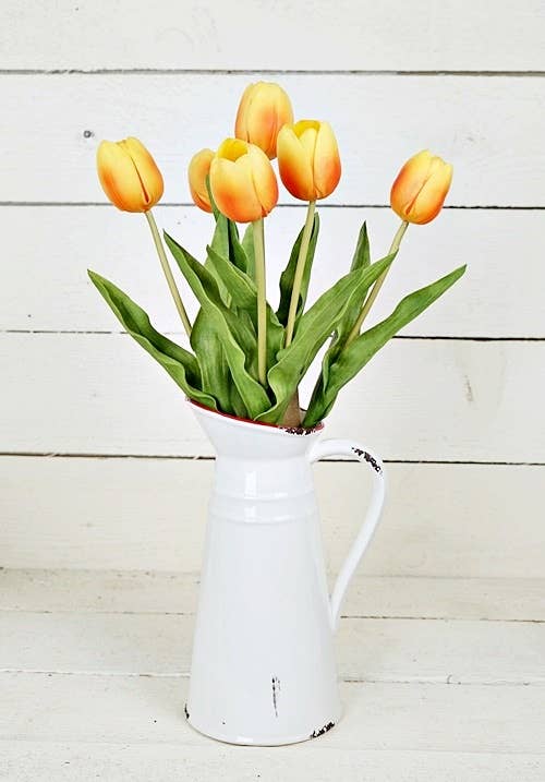 ISB75451 - 20inL real touch Egg Tulip Stem-OR-24/144pcs