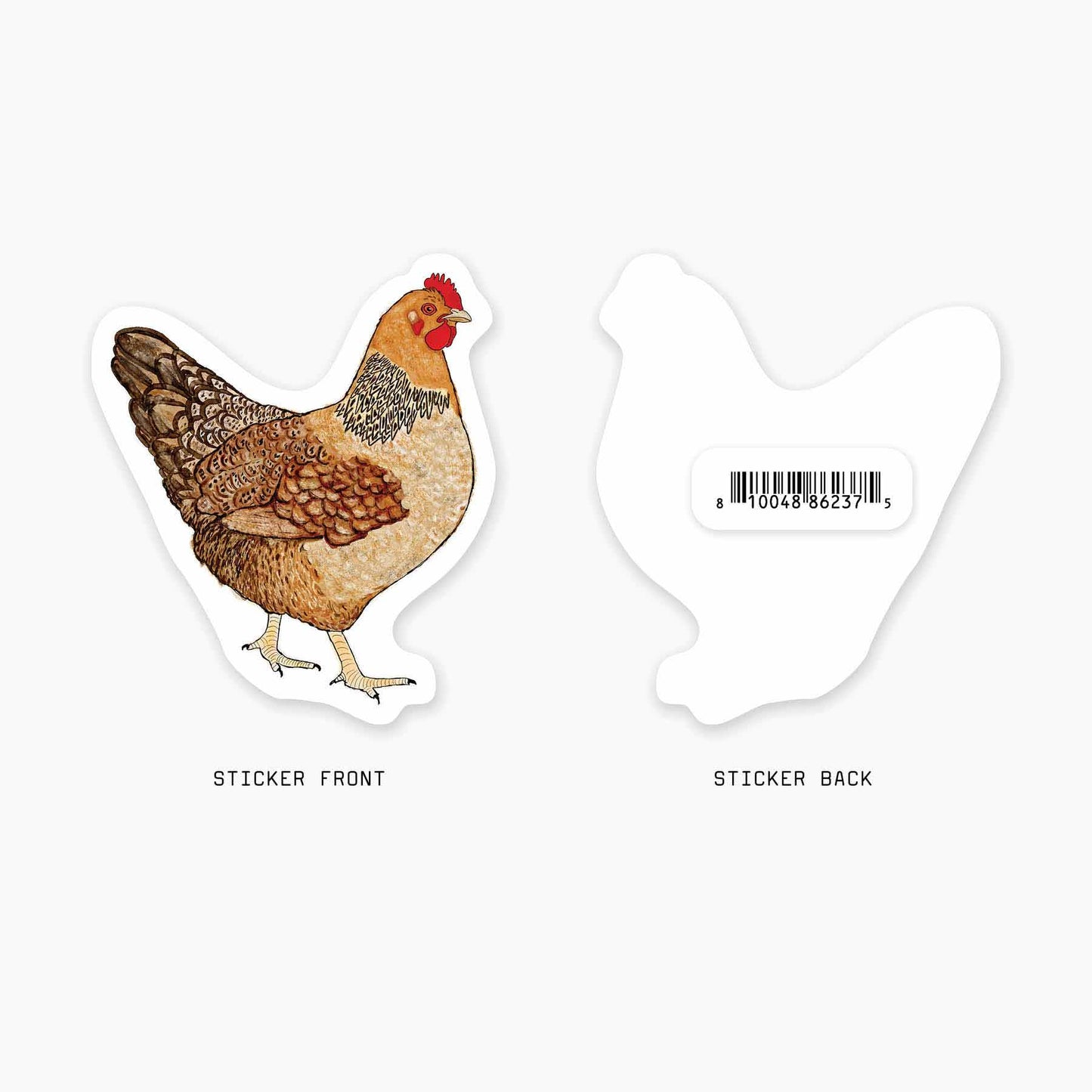 Hen - 3" Art Sticker
