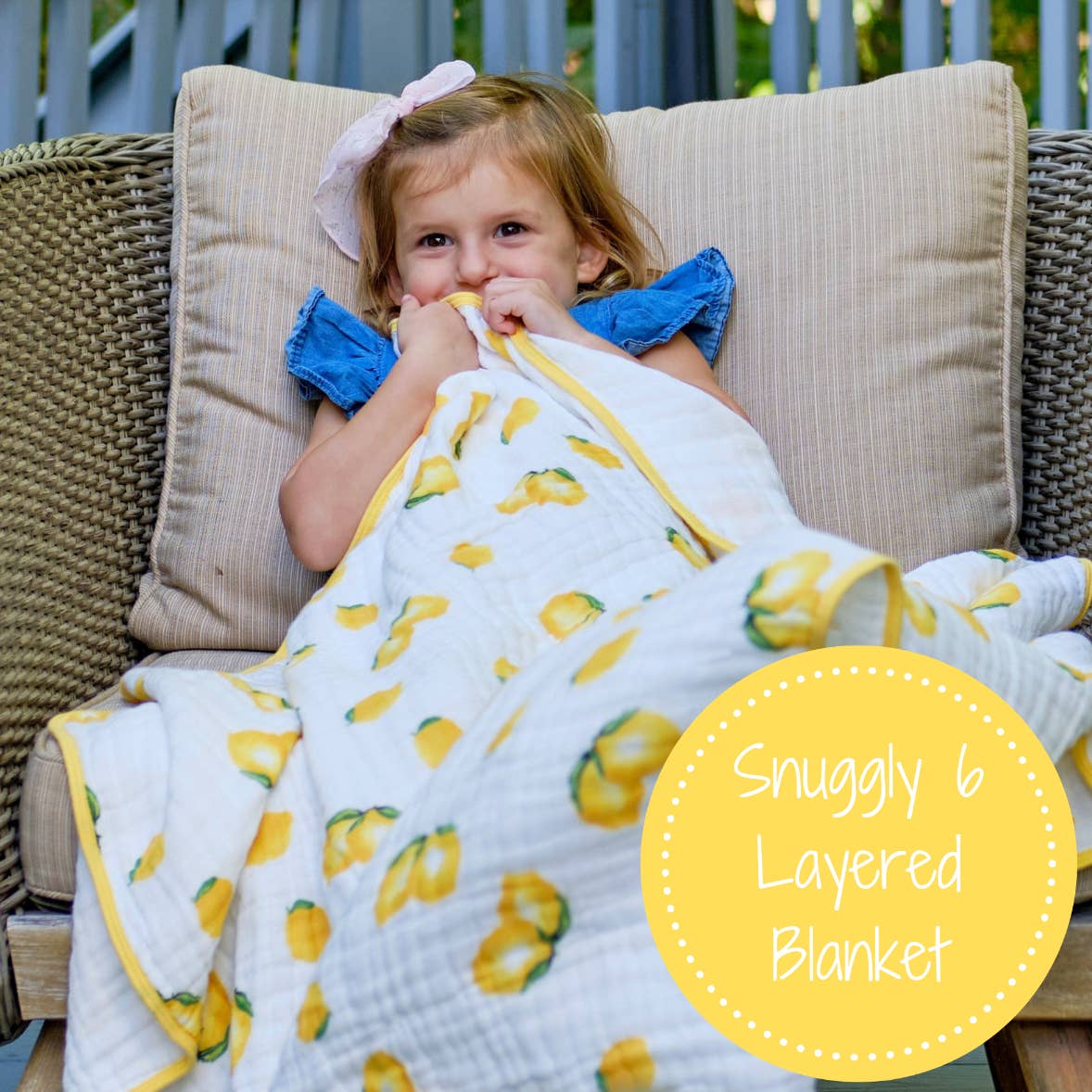 Main Squeeze Baby Todller Muslin Blanket