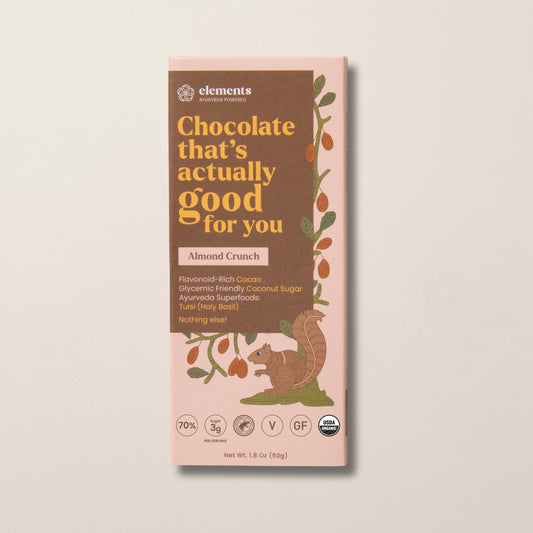 Almond Crunch Dark Chocolate Bar | Vegan Organic