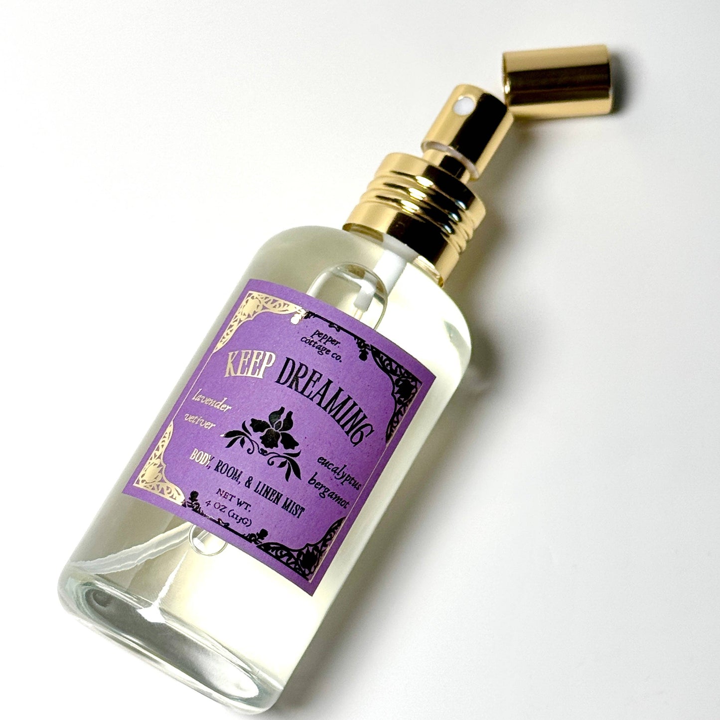 Keep Dreaming 4 oz Body & Home Mist | Lavender, Vetiver, Eucalyptus, Bergamot | Daydream Collection Spring Lavender Body Spray
