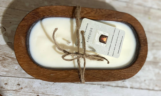 Fireside Triple Wick Dough Bowl Candle