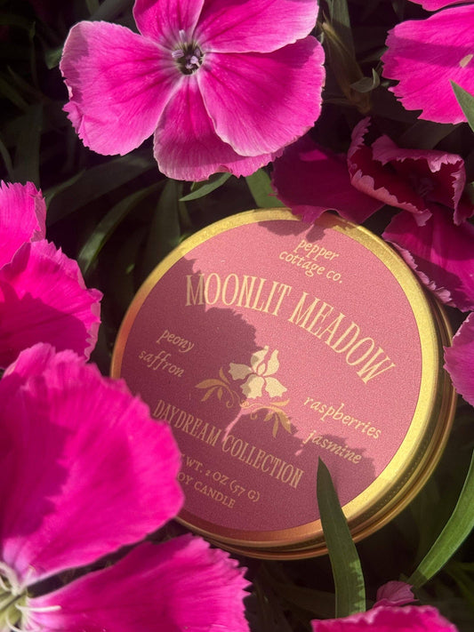 Moonlit Meadow 2 oz Soy Candle | Peony, Raspberries, Jasmine