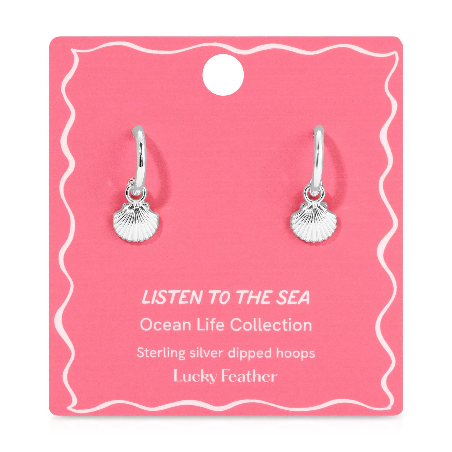 Ocean Life Earrings - Silver - Shell
