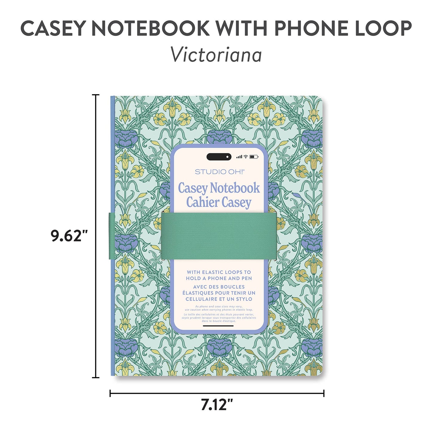 Victoriana Casey Notebook with Phone Loop