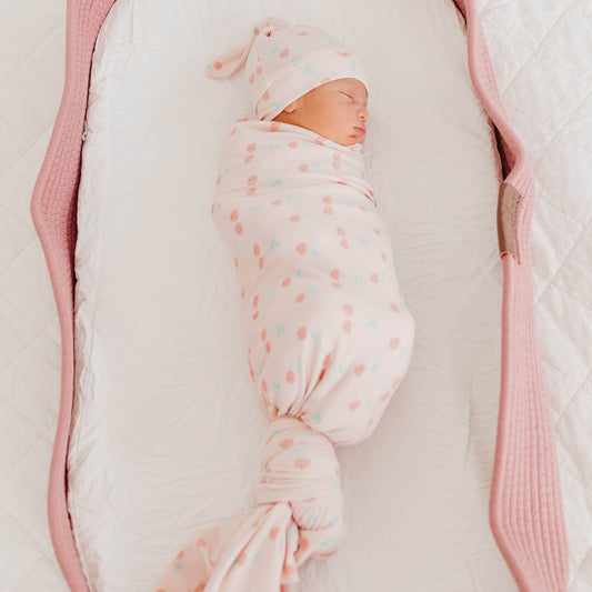Knit Swaddle Blanket - Cheery