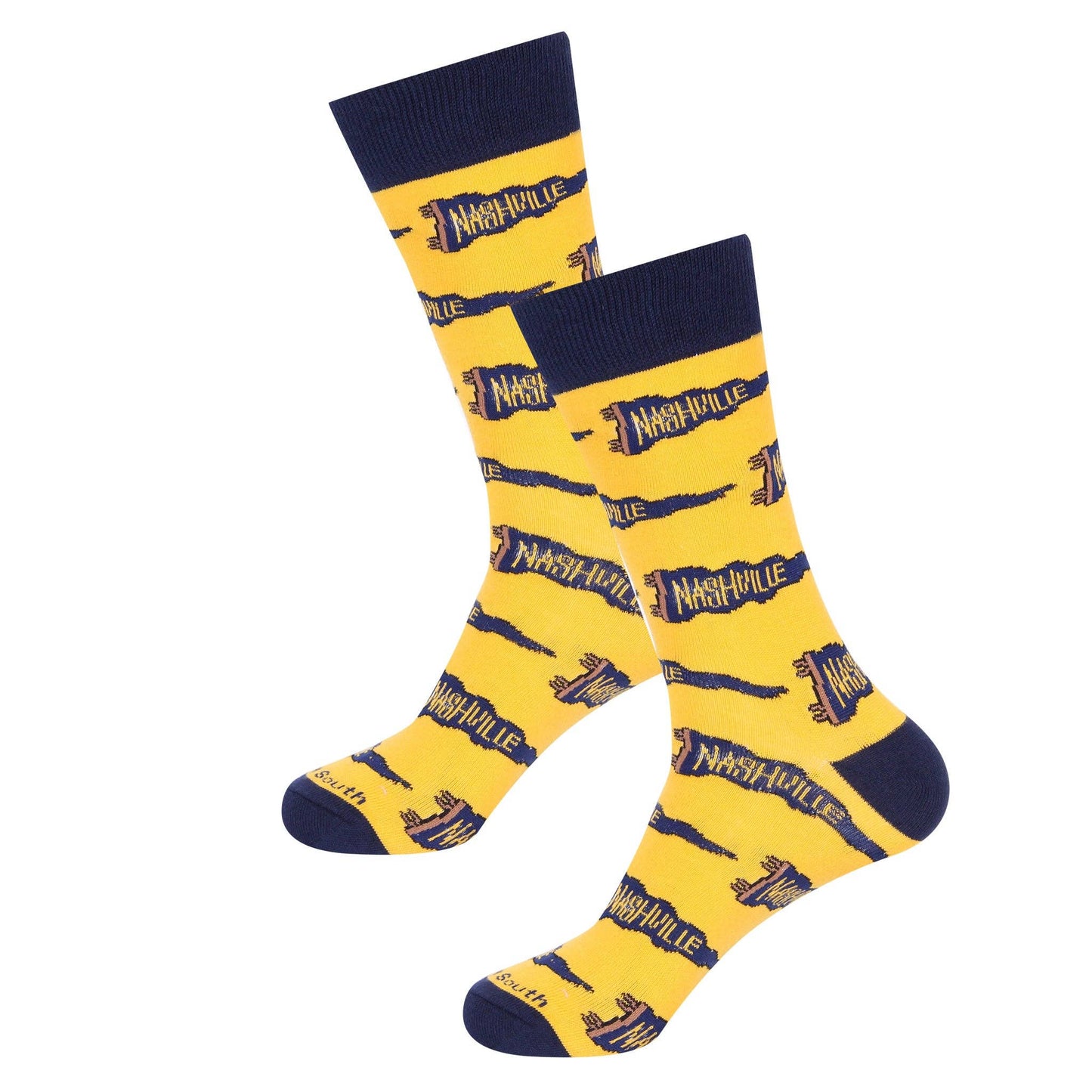 Nashville Orange/Navy Pennant Socks