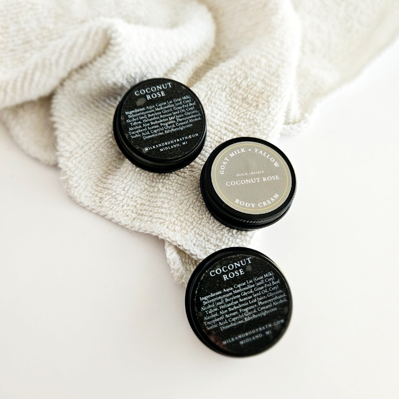Mini Goat Milk + Tallow Body Cream | Coconut Rose