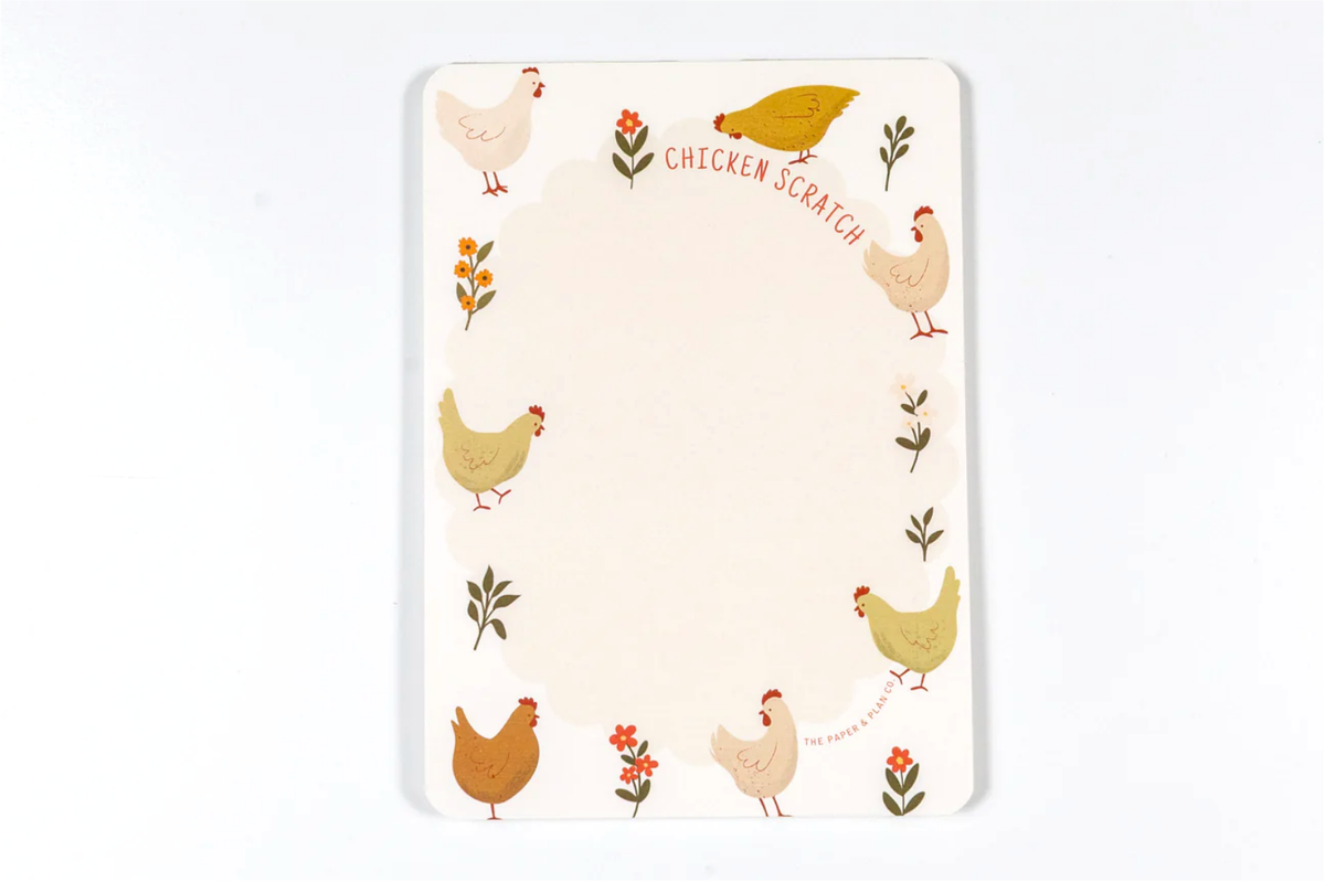 Chicken Scratch Notepad Chicken Scratch Rounded Corners Notepad – Jollifrogs