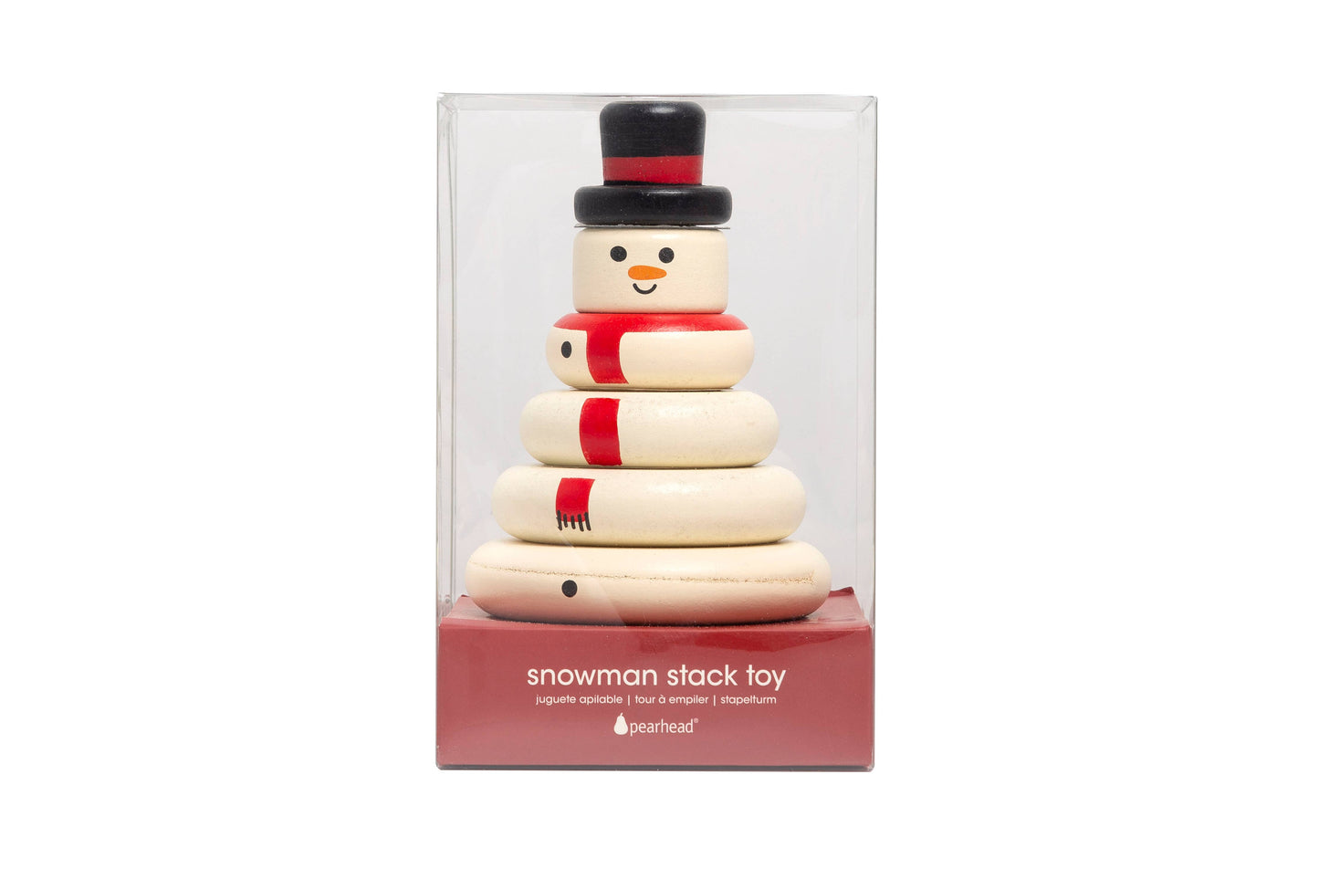 Wooden Snowman Stocking Holiday Toy Set