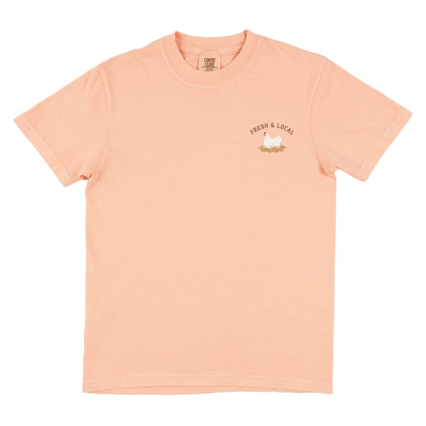 Chicken Farmers Market Tee - Peachy Pink