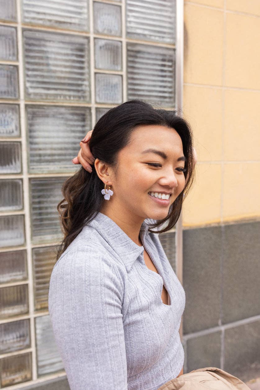 Magnolia Hoops - White // Jewelry, Earrings
