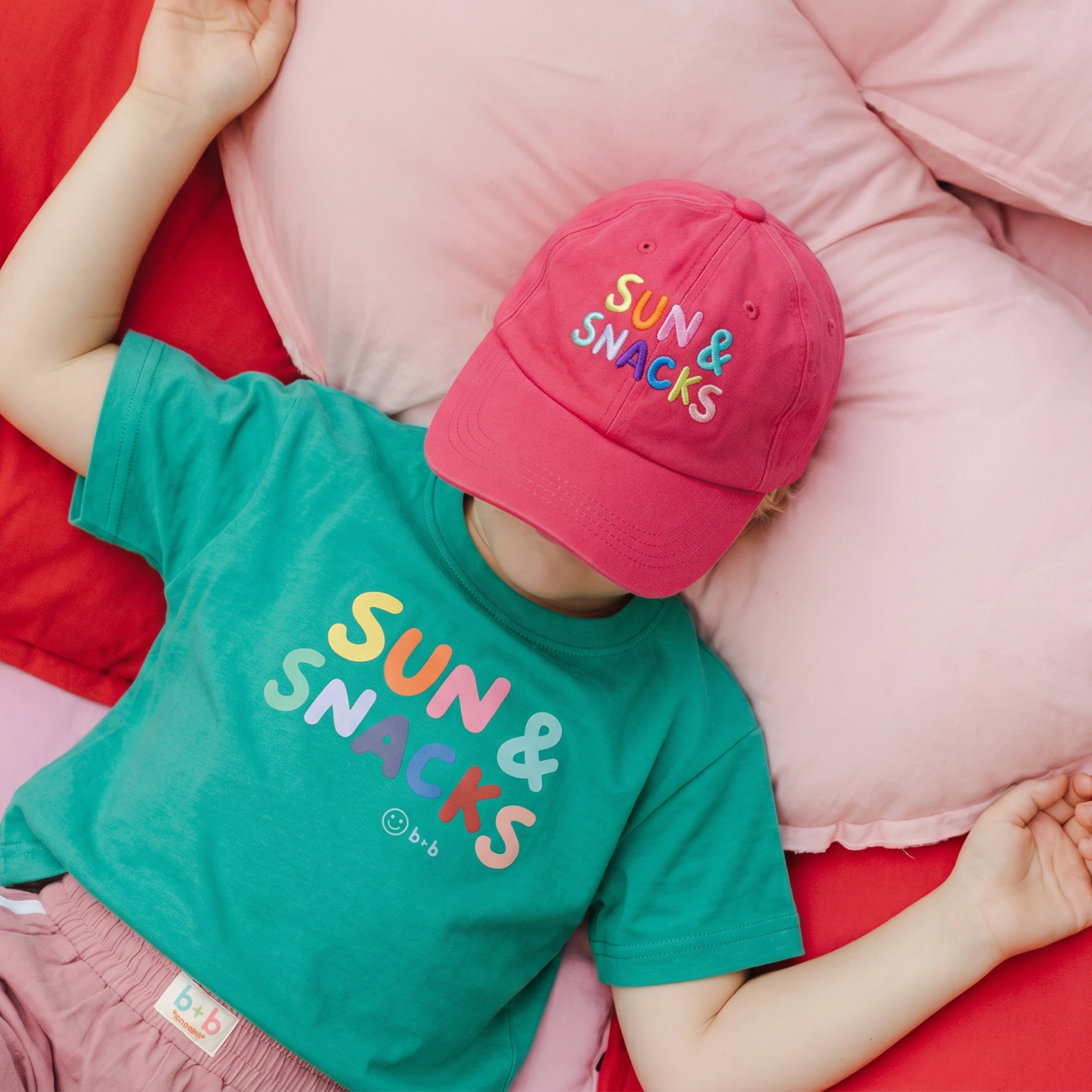 Sun & Snacks Kids Cotton Dad Cap — Red