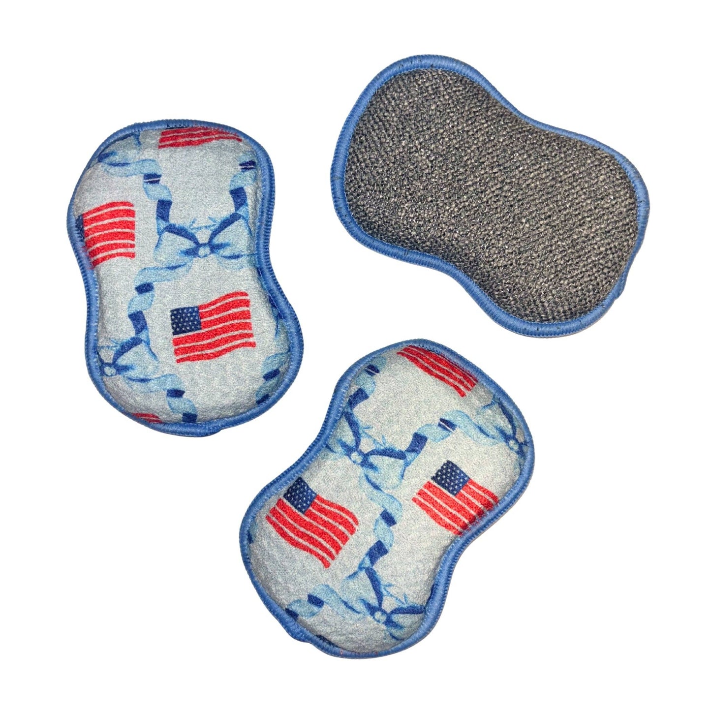 RE:usable Sponges (Set of 3) - Flag Ribbon