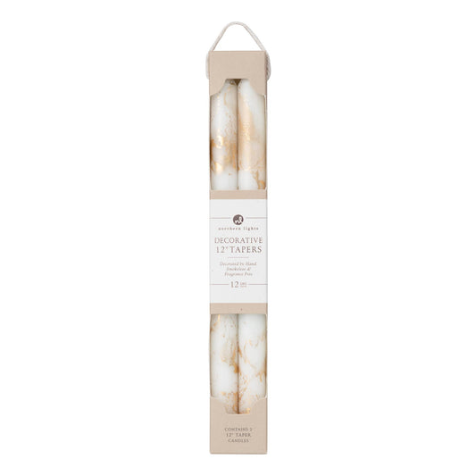 12" Decorative Taper Candles 2pk