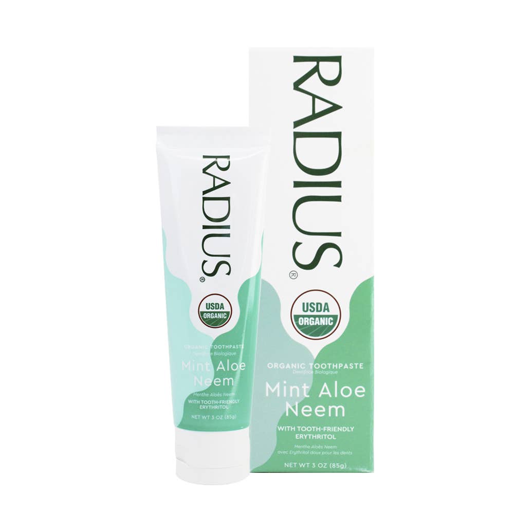 USDA Organic Mint Aloe Neem Toothpaste, 3oz