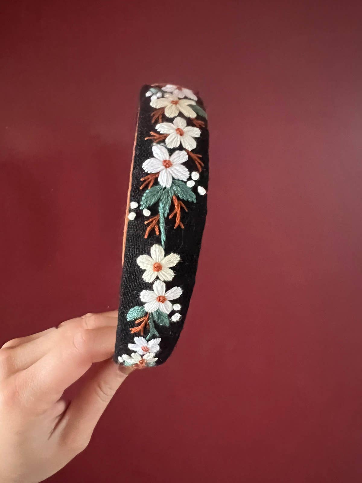 3D Floral Embroidered Headband, Brianna Collection