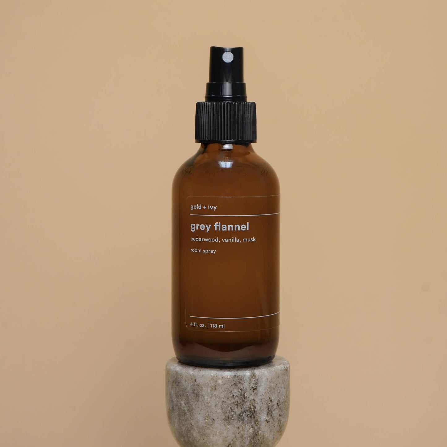 Grey flannel room + line spray - cedarwood, vanilla, musk