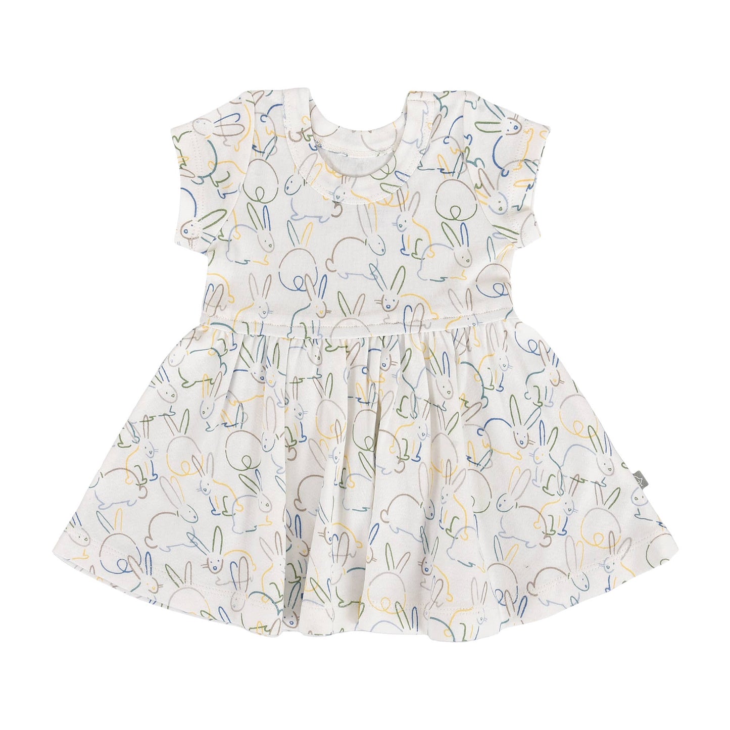 Bunnies Twirl organic Dress baby and kid