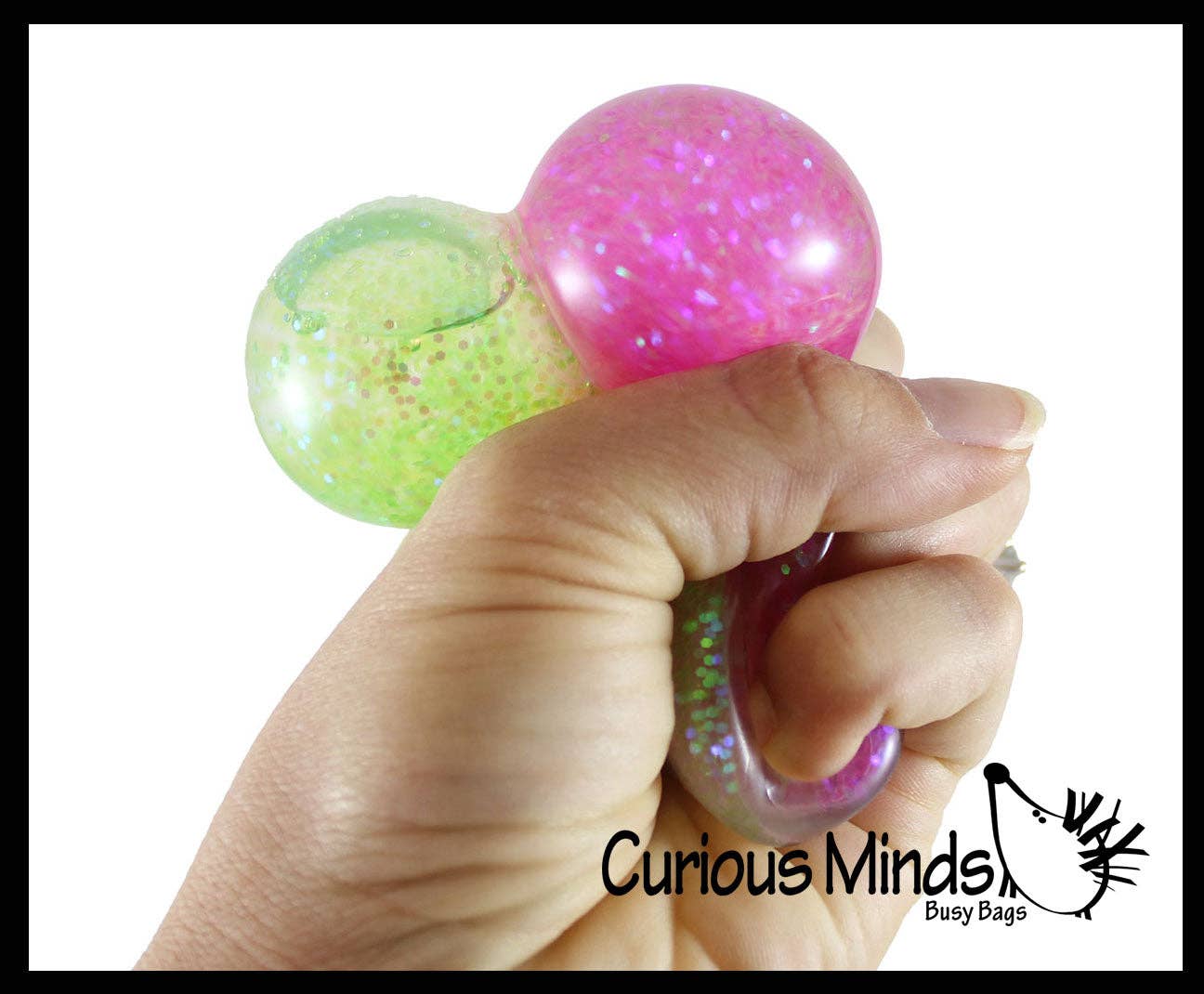 Dual Glitter Swirling Stress Ball - Sensory, Fidget