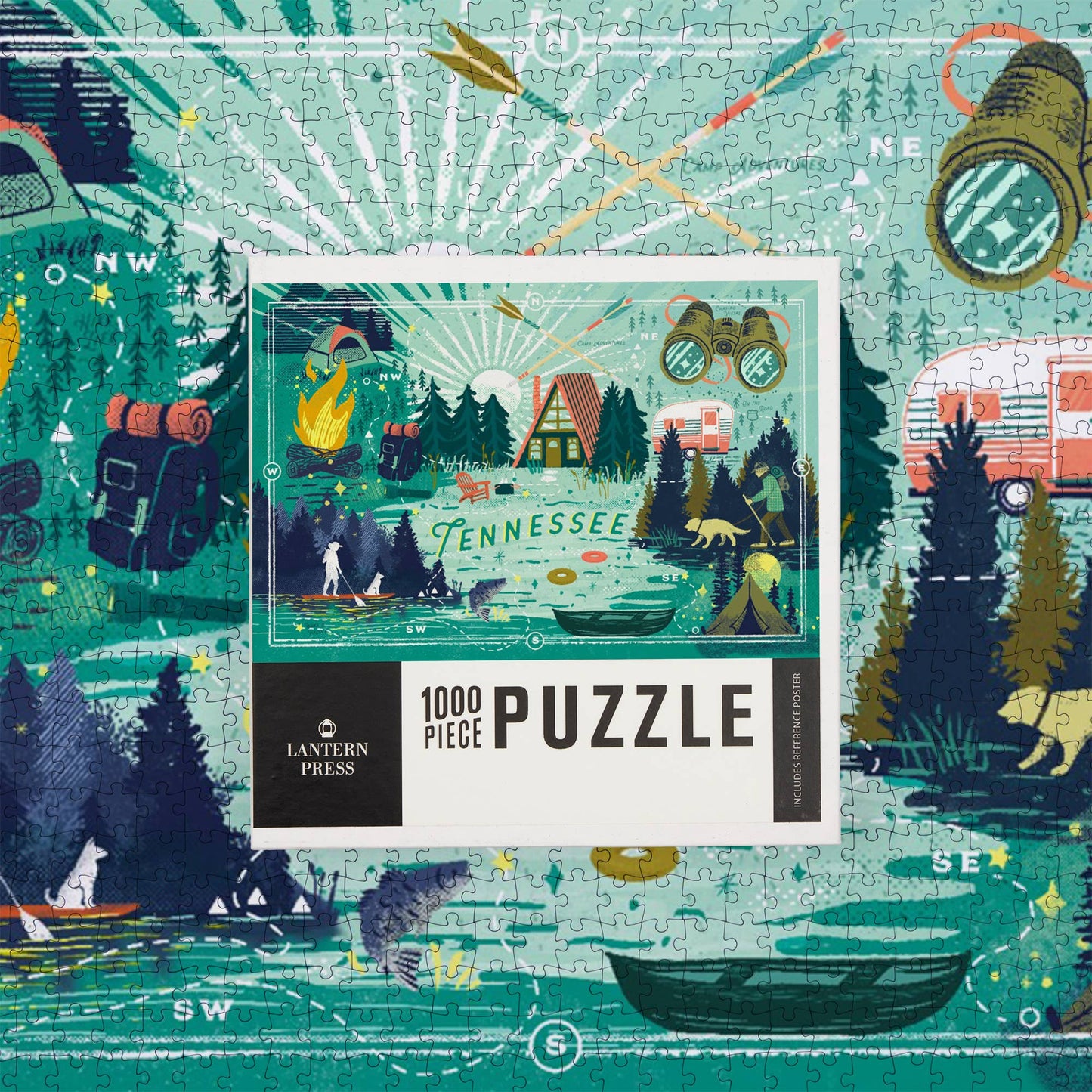 1000 PIECE PUZZLE Tennessee Lake Life Collage