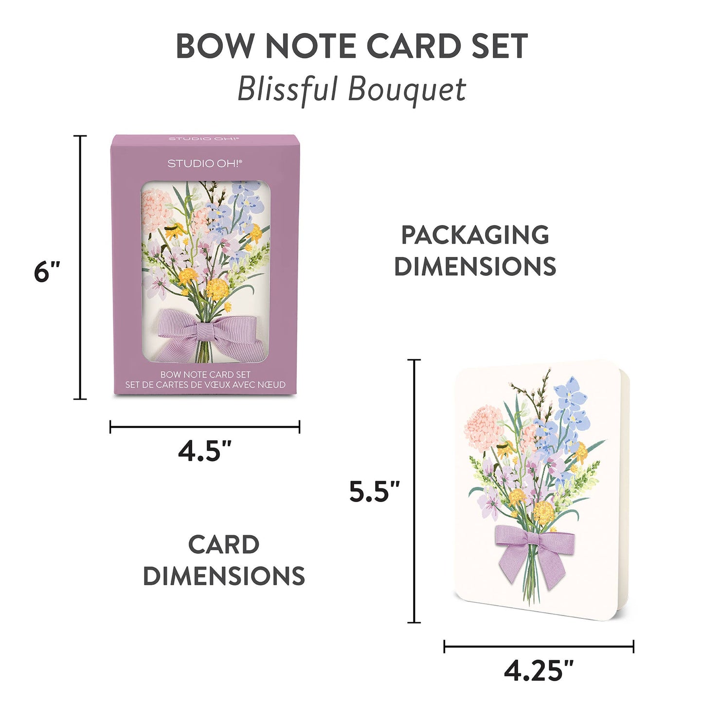 Blissful Bouquet Bow Note Card Set