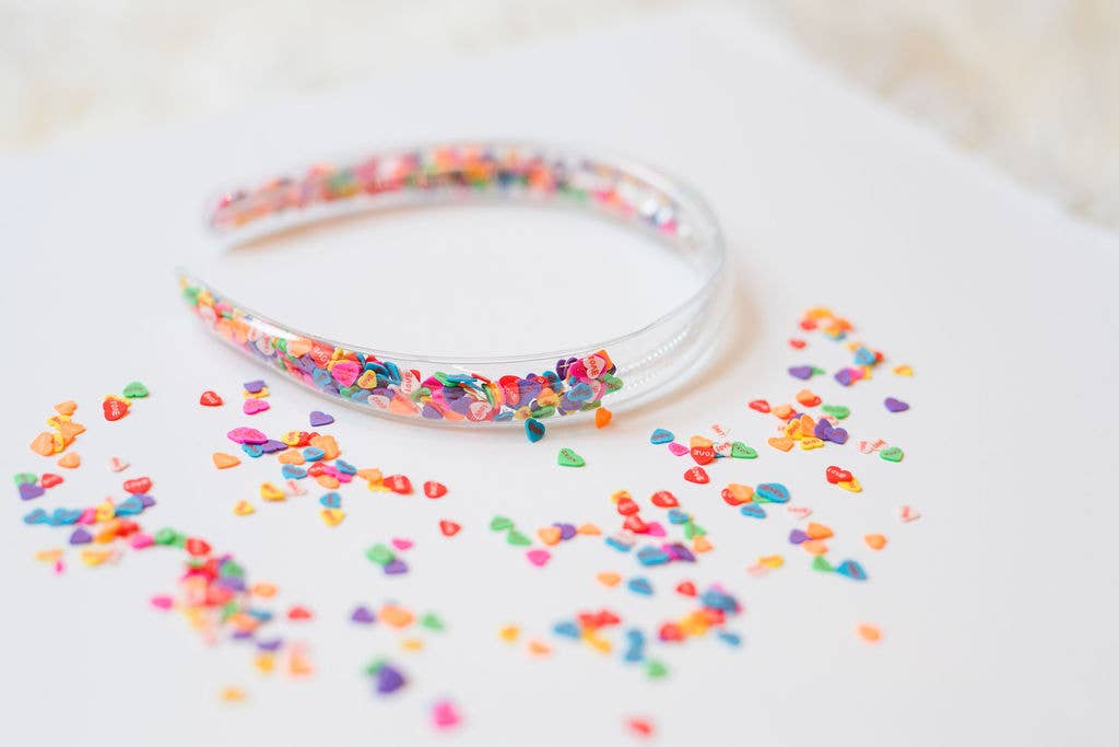Confetti Shaker Headband - Candy Hearts