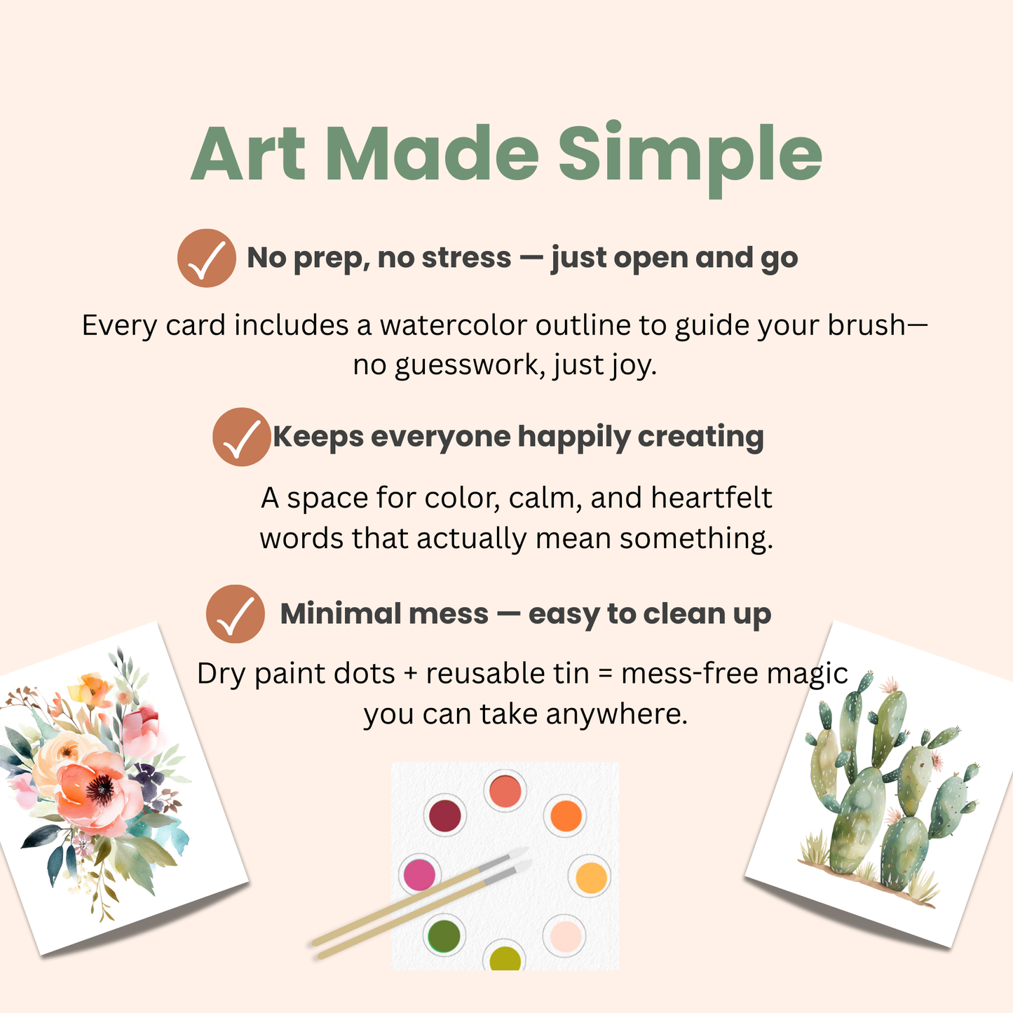 All in One Watercolor Prints/ Postcards : Abstract Flowers
