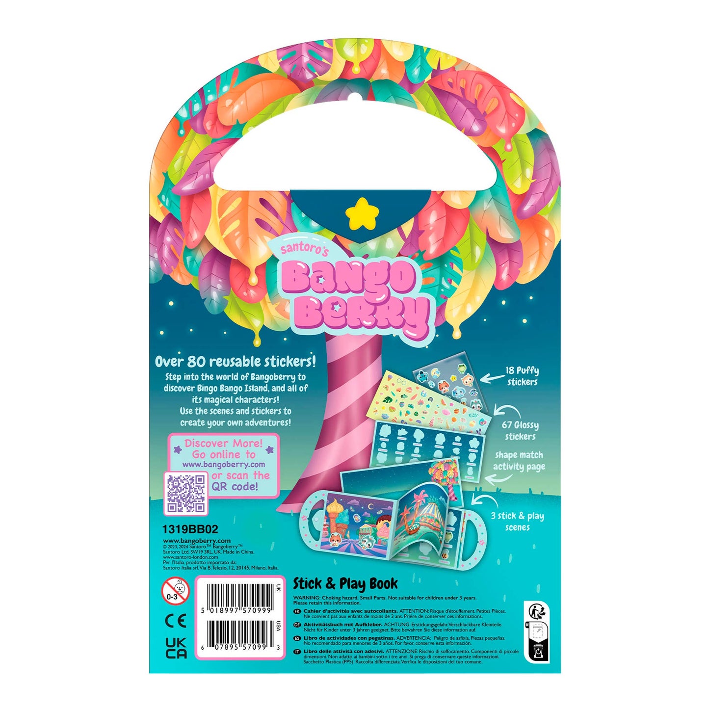 Bangoberry Stick & Play Book - By Night