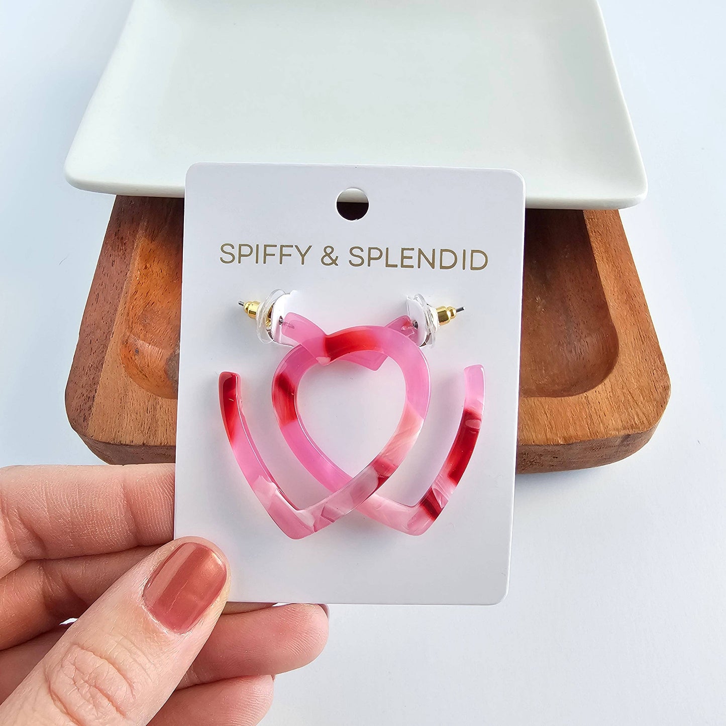 Heart Hoops - Strawberry Fizz // Valentine's Day Earrings