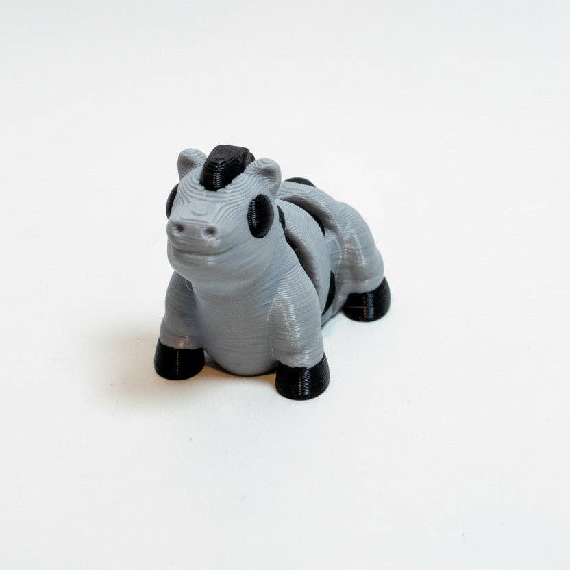 Horse (Grey) • Mini 3D Printed Articulated Animal • Flexi Animals • Pocket Pets • Pocket Pals • Desk Pets [#75]