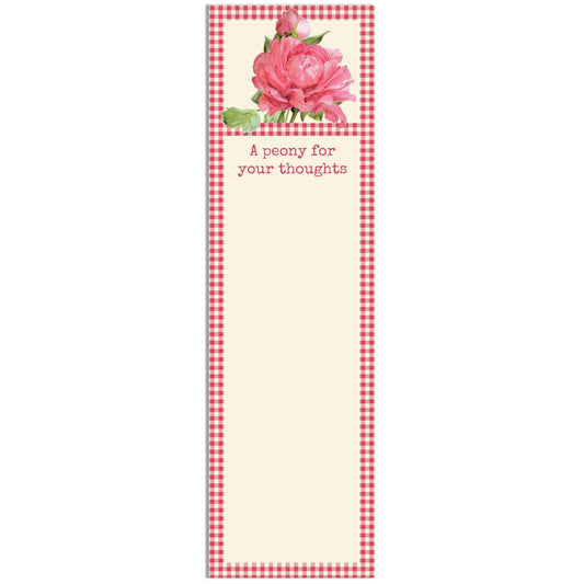 A Peony For Your Thoughts List Pad