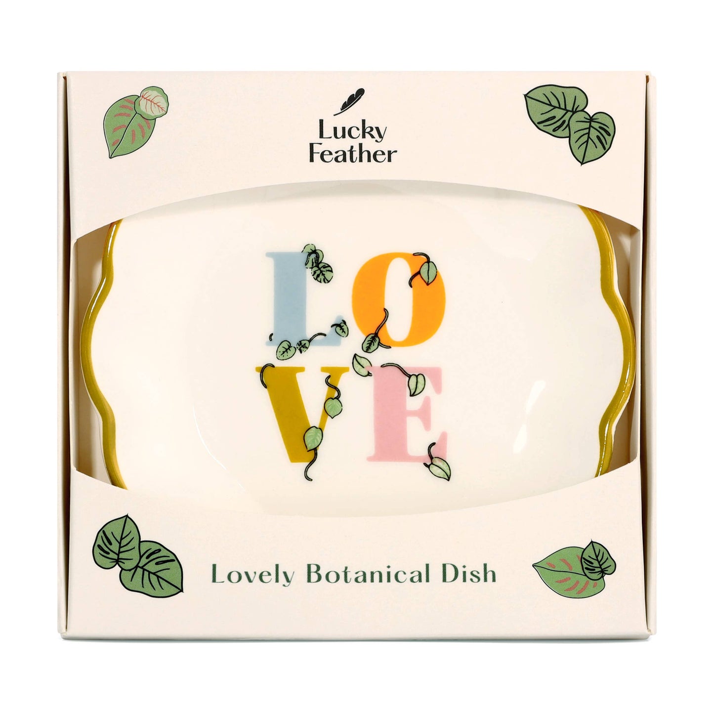 Botanical Scalloped Dish - LOVE