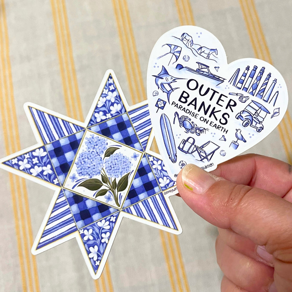 Hydrangea Quilt Sticker
