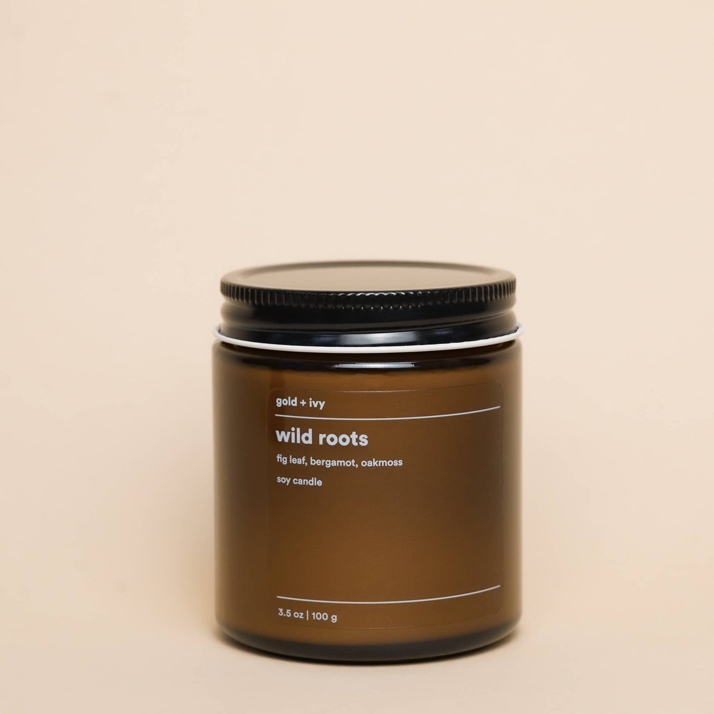 Wild roots soy candle - fig leaf, bergamot, oakmoss