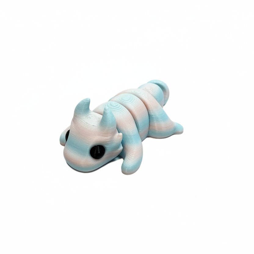 Dragon (Cotton Candy) • Mini 3D Printed Articulated Animal • Flexi Animals • Pocket Pets • Pocket Pals • Desk Pets [#22]*