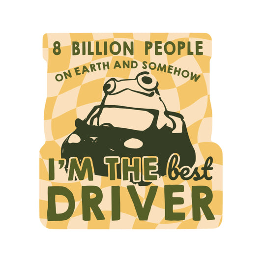 Funny Frog Best Driver Sarcasm High Quality Vinyl Sticker