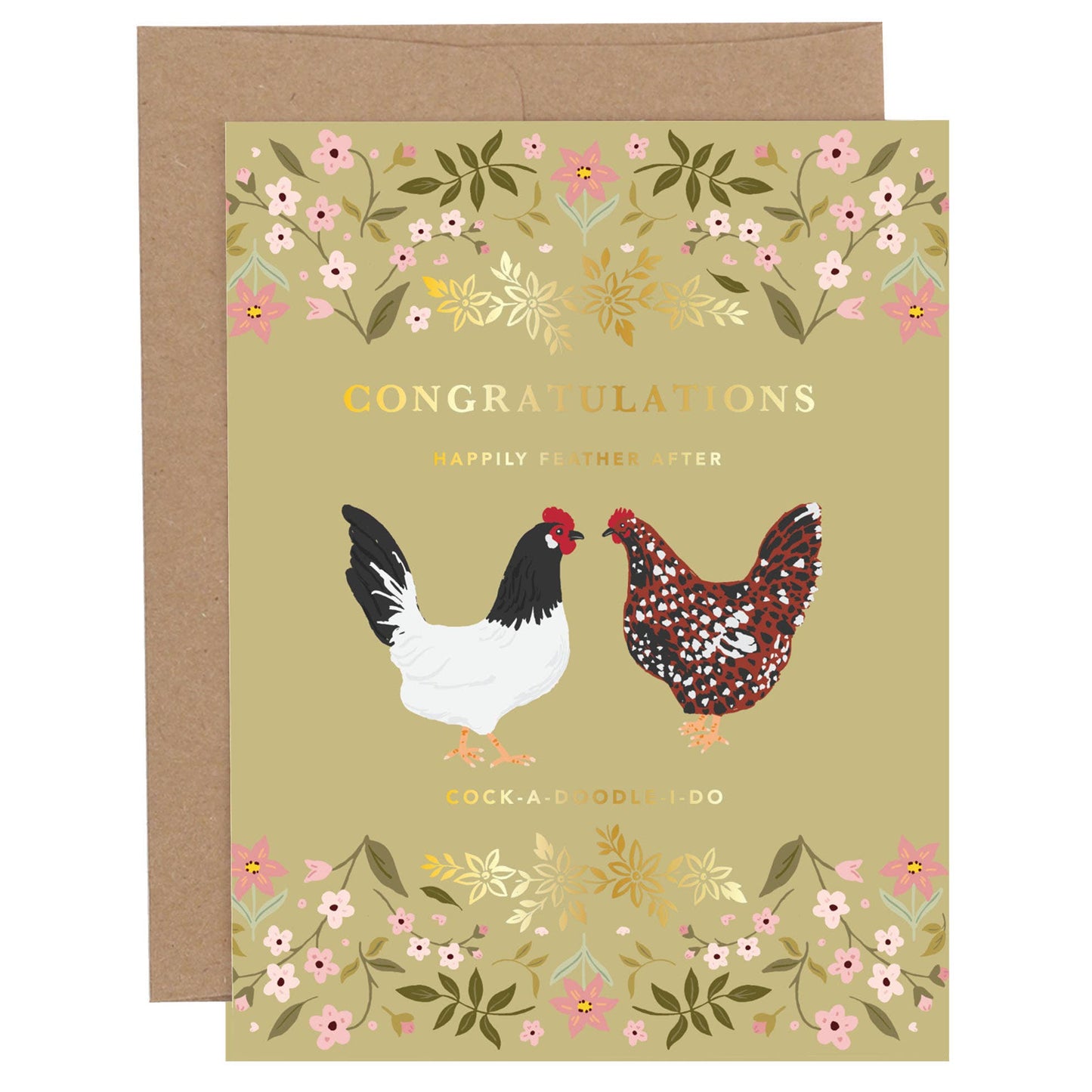 Happily Feather After Congratulations Wedding Greeting Card