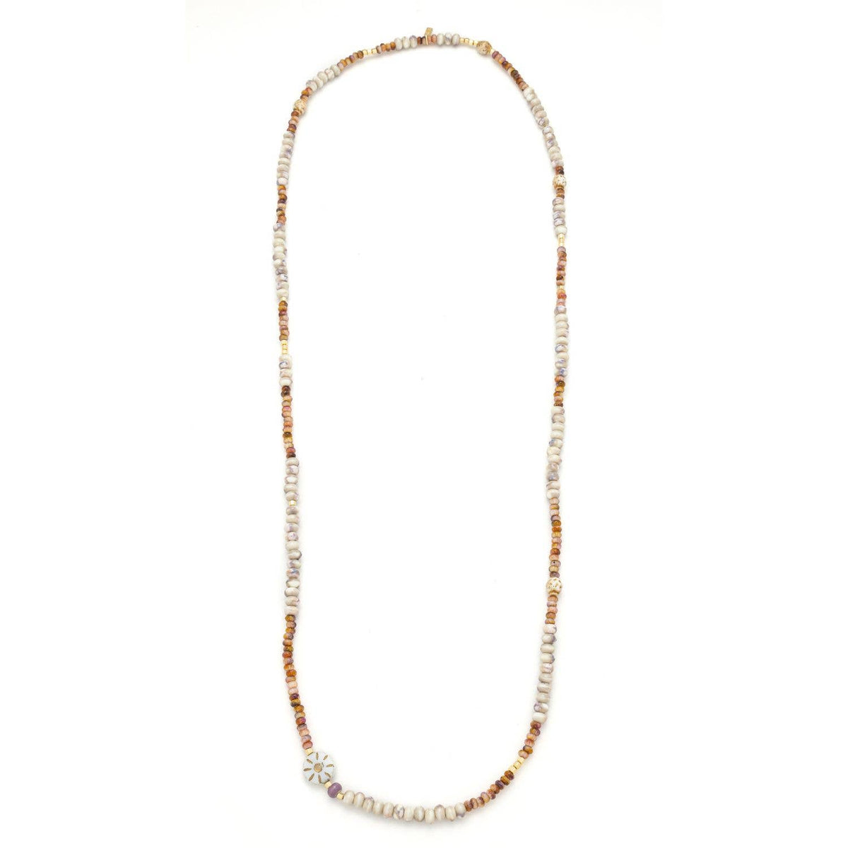 Ceramic Bead Wrap Bracelet/Necklace - Abundance/Sun