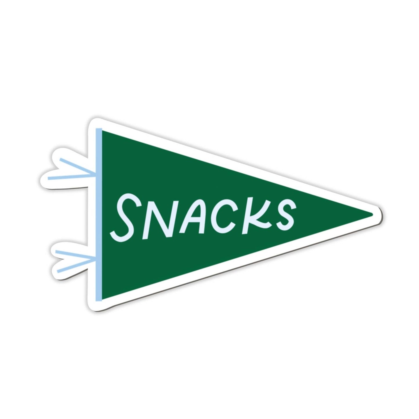 Snacks Vinyl Sticker | Pennant, Snack Lover, Funny Stickers