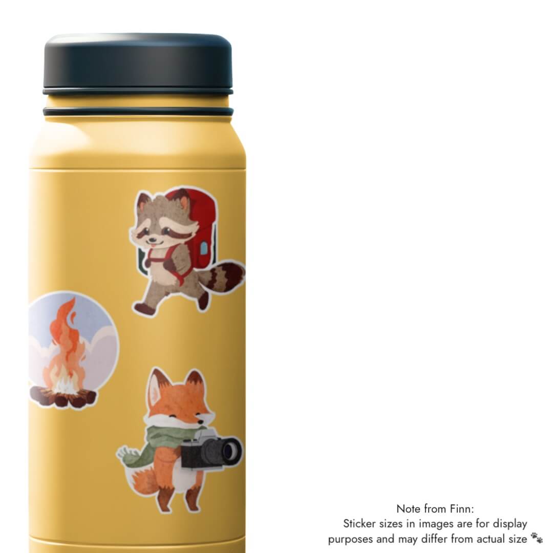 Hiking Raccoon Sticker