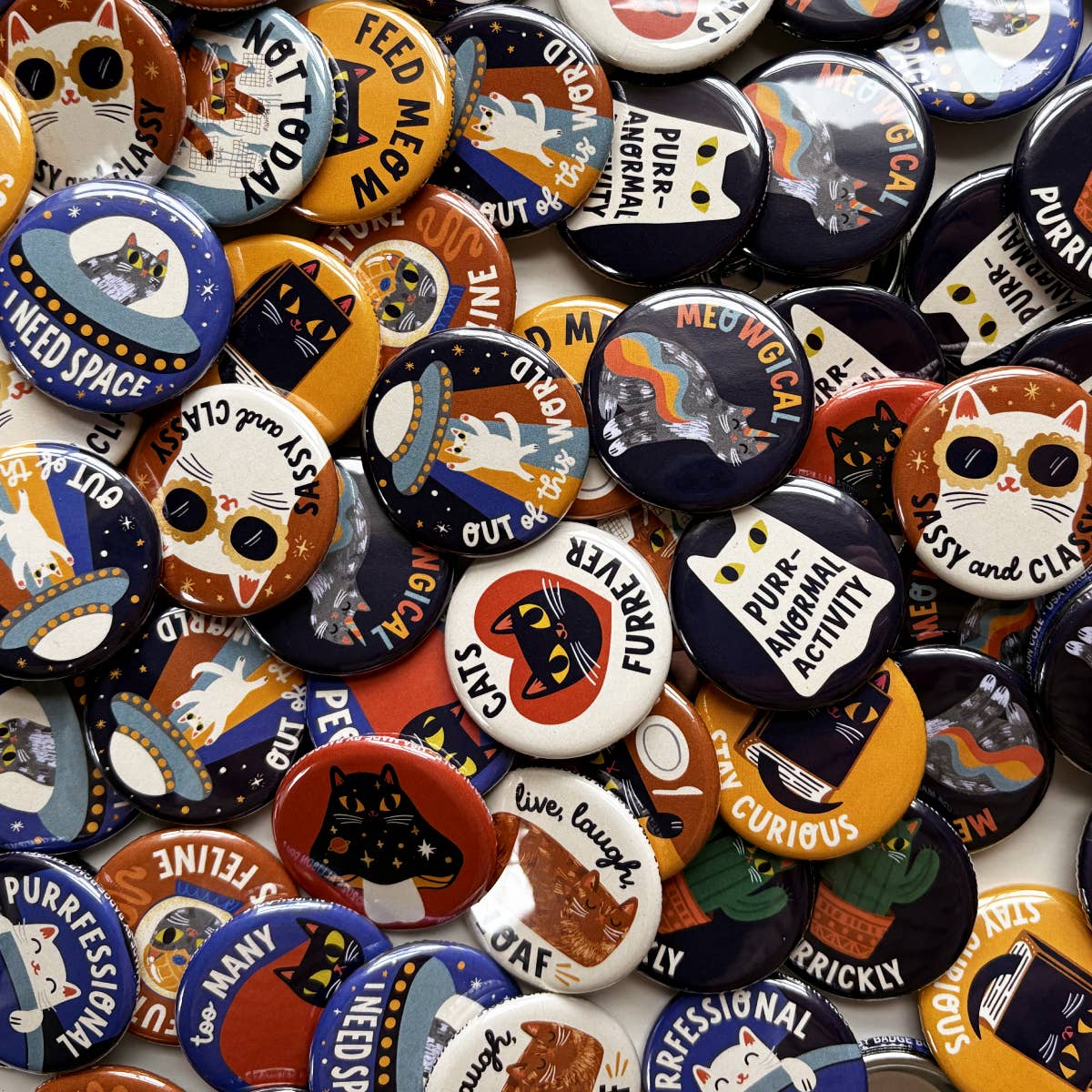 Feline Flair 1.25" Button