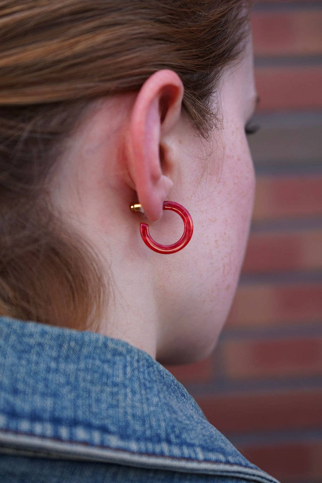 Micro Cam Mini Hoops - Scarlet // Jewelry, Earrings, Fall