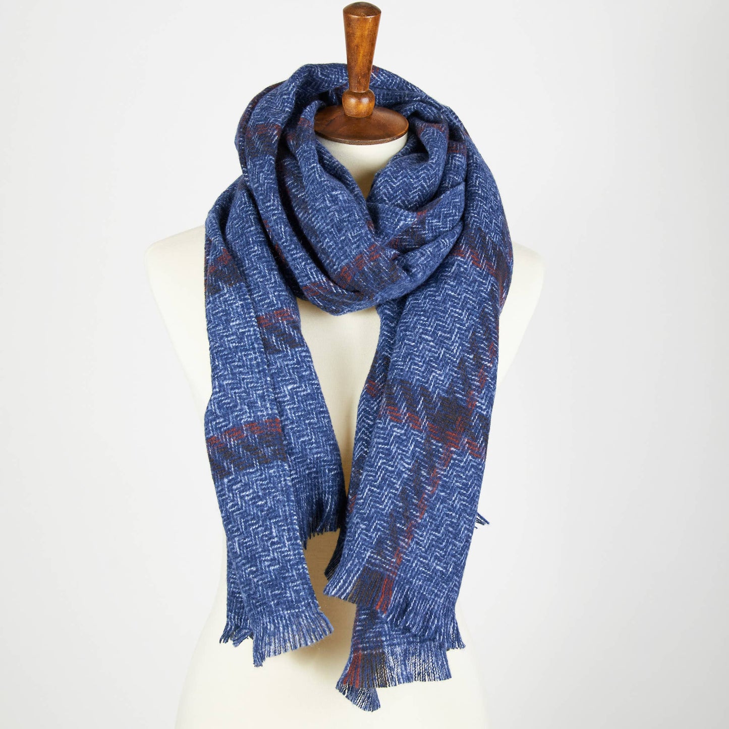 Cameron Wool Blend Windowpane Winter Scarf