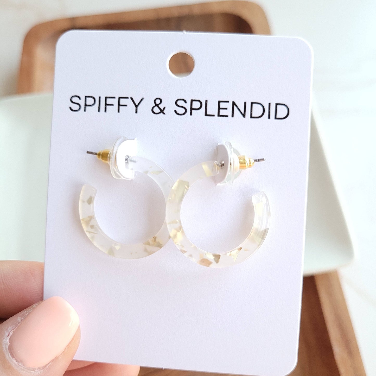 Cam Mini Hoops - Gold Flake // Jewelry, Earrings, Holiday